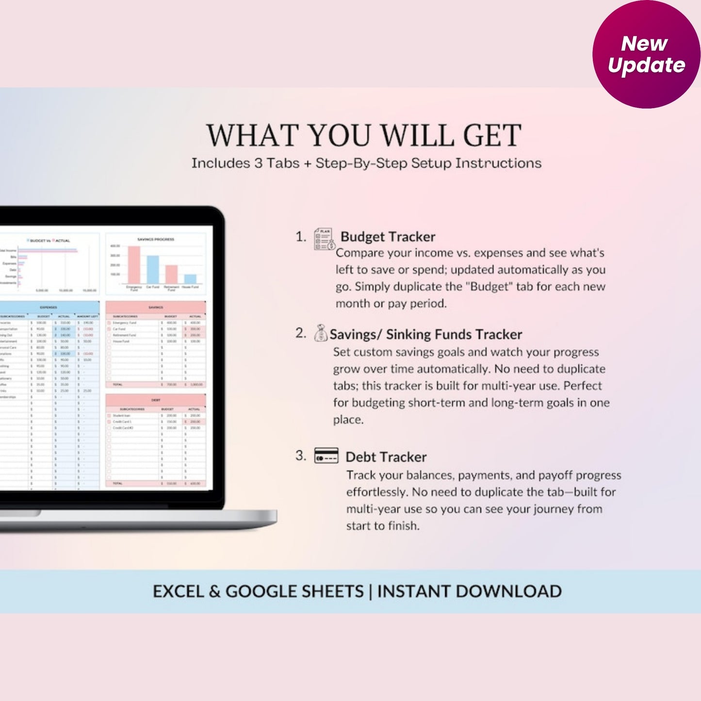 Budget By Paycheck Google Sheets & Excel Spreadsheet | Monthly Paycheck Budget | Simple Budget Planner | Expense Tracker | Financial Organizer