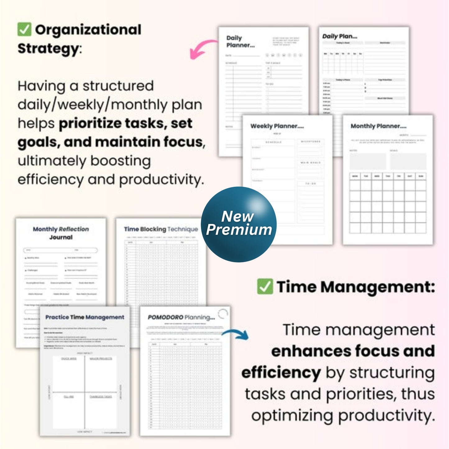 2025 Daily Productivity Planner | Printable & Digital PDF | Goal Setter, Finance Tracker, Life Organizer, ADHD-Friendly Schedule