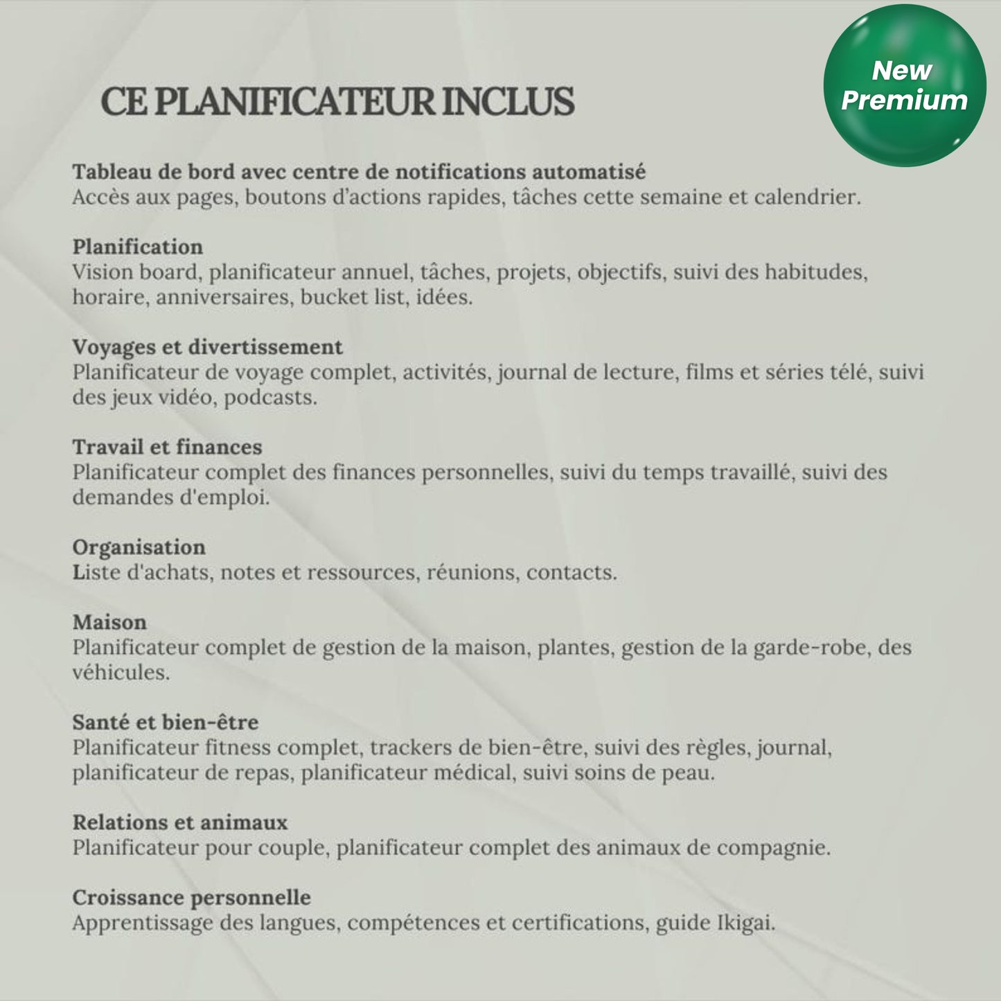 Ultimate Life Planner Notion Template | Personal Life Dashboard in French | Second Brain System | All-in-One Digital Organizer Notion FR