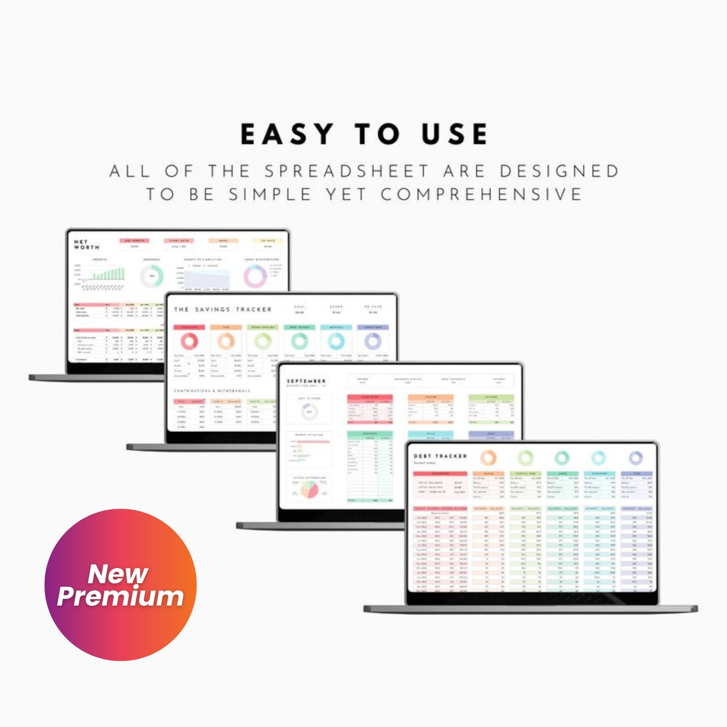 Personal Finance Spreadsheet Bundle | Google Sheets Templates for Budgeting, Savings, Debt Payoff & Net Worth Tracking