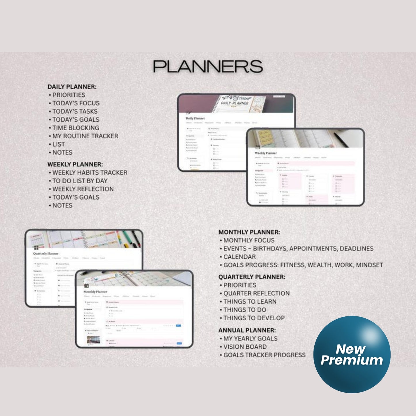 Ultimate Notion Life Planner | All-In-One Aesthetic Notion Template | Light Mode | Student, Wellness, Goals, Finance & More
