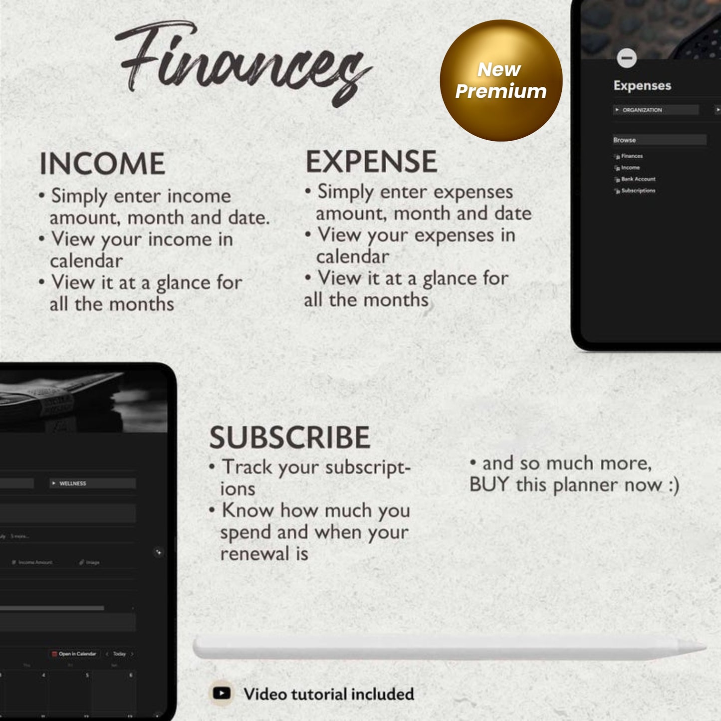 Ultimate Notion Life Planner | Aesthetic All-in-One Notion Dashboard | Dark Mode Digital Template