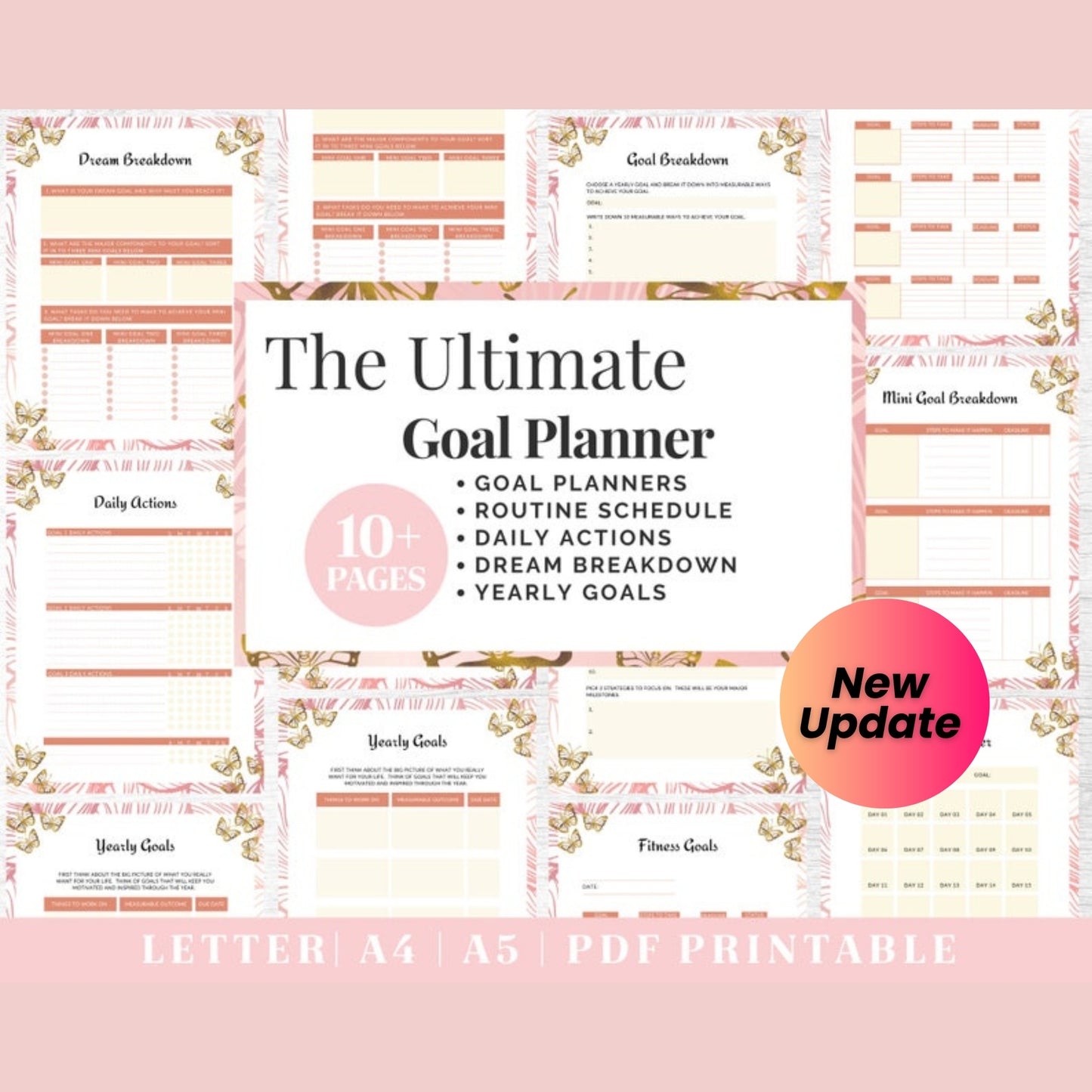 ADHD Planner Bundle | Adult ADHD Life Organizer | Printable Journal Templates in US Letter, A4 & A5