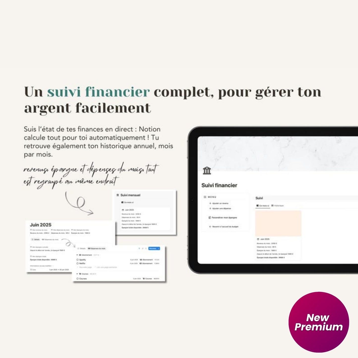 Le Budget – French Notion Budget Template | Track Personal Finances, Income, Expenses & Savings