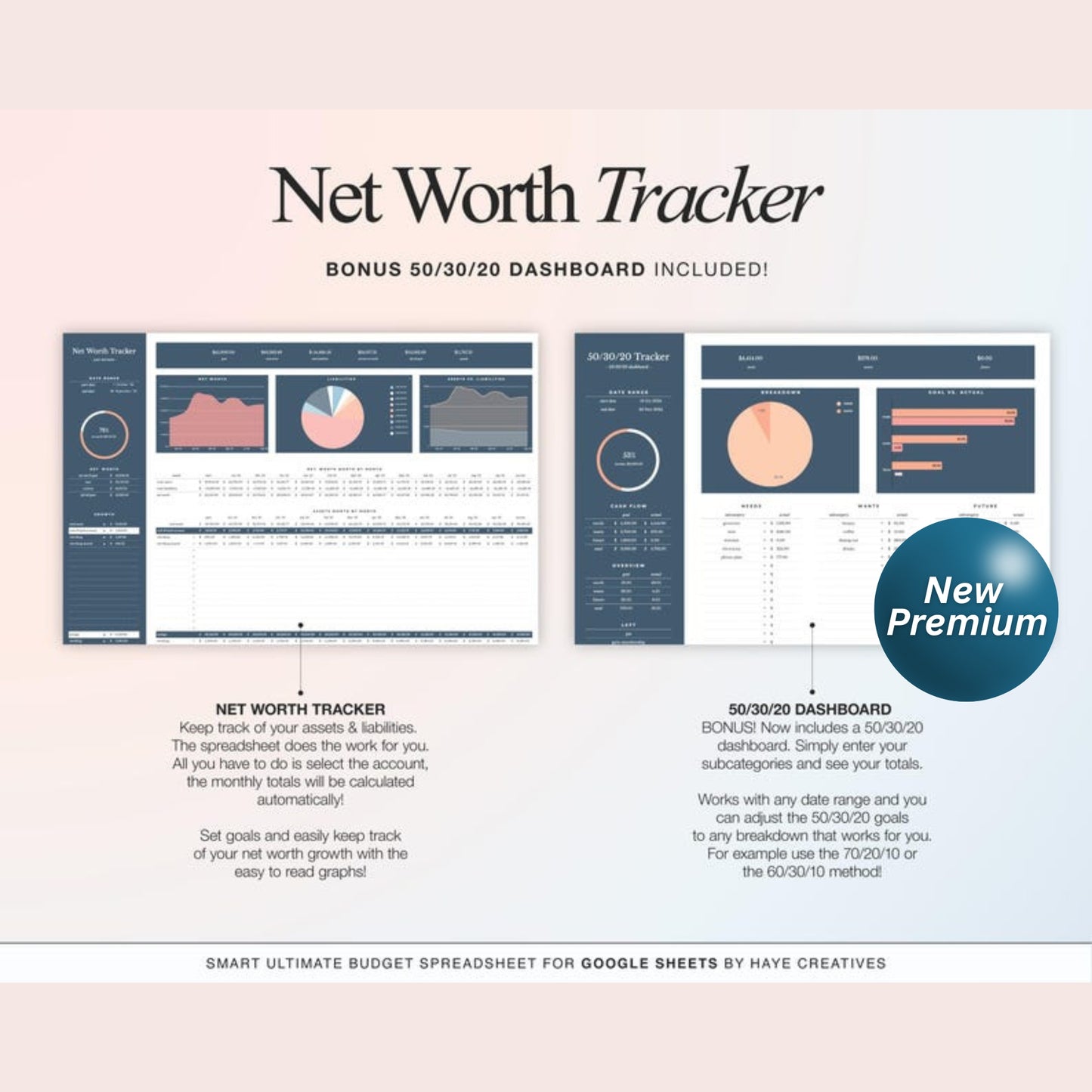 Annual Budget Spreadsheet for Google Sheets | Monthly, Weekly & Biweekly Paycheck Budget Planner | Debt Payoff Tracker & Bill Calendar