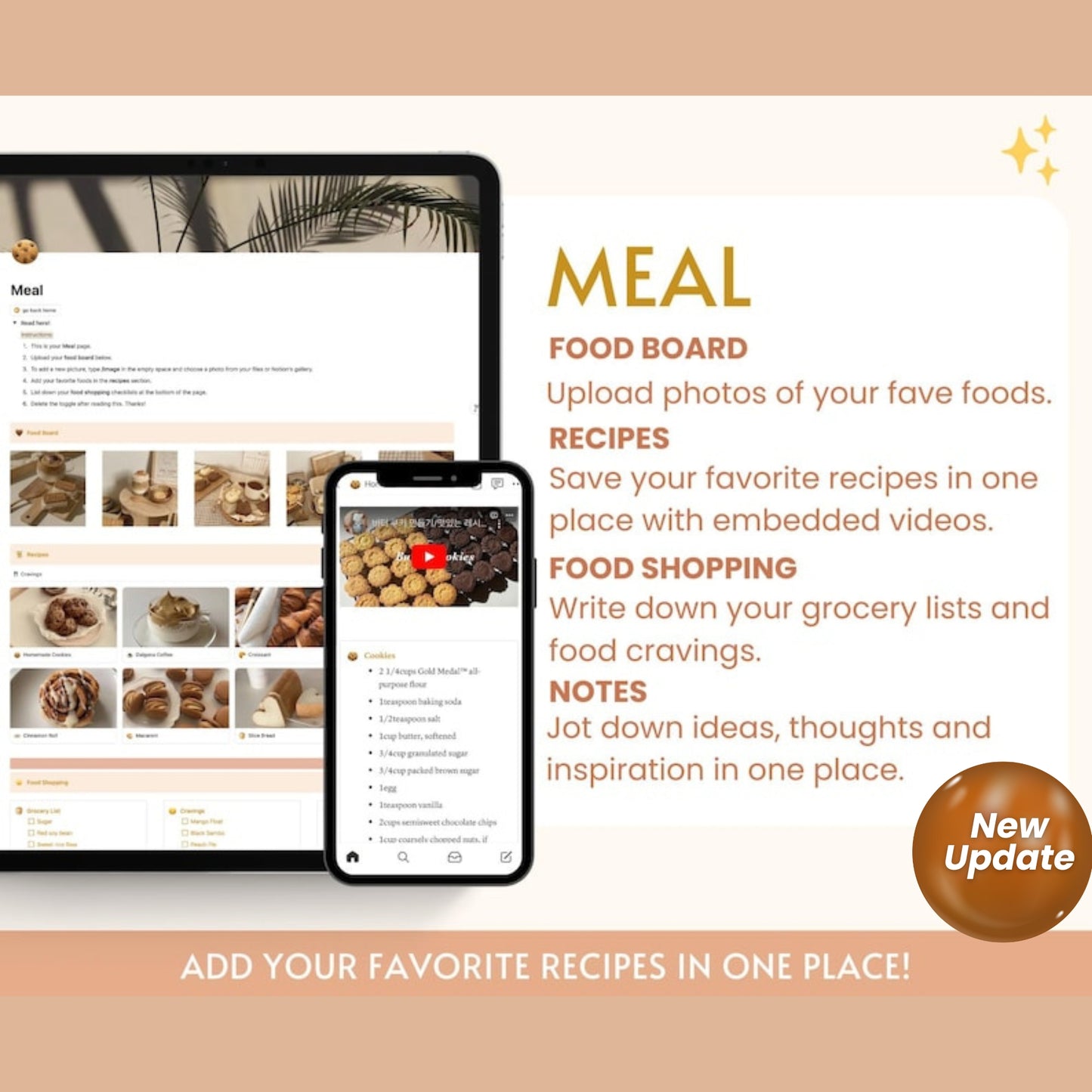 Notion Template All-in-One Life Planner | Aesthetic Notion Dashboard | Simple Notion ADHD Planner for Daily Tasks and Goals