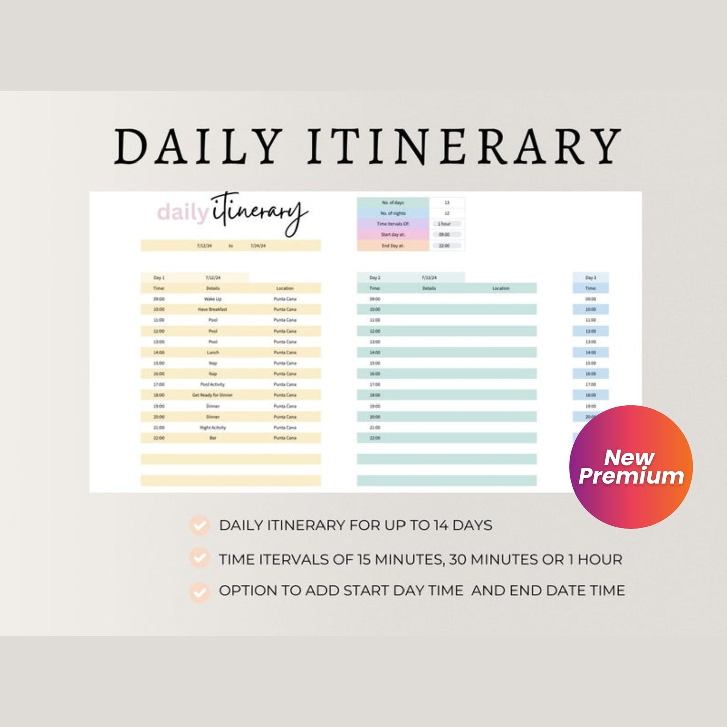 PLR Travel Planner Spreadsheet | Digital Travel & Vacation Budget Template | Google Sheets | Holiday Itinerary Planner | Commercial Rights