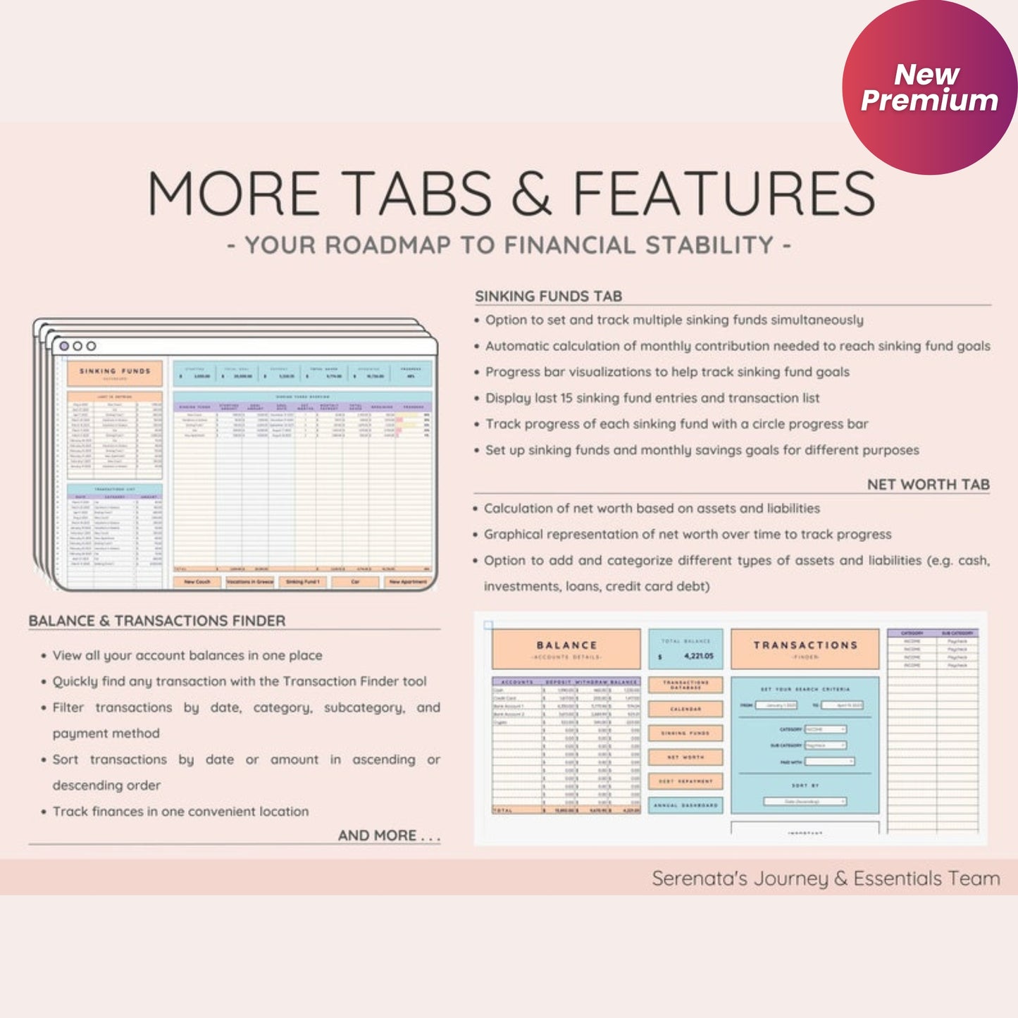 Annual Budget & Monthly Budget Spreadsheet | Google Sheets | Debt Snowball, Credit Tracker, Net Worth Dashboard