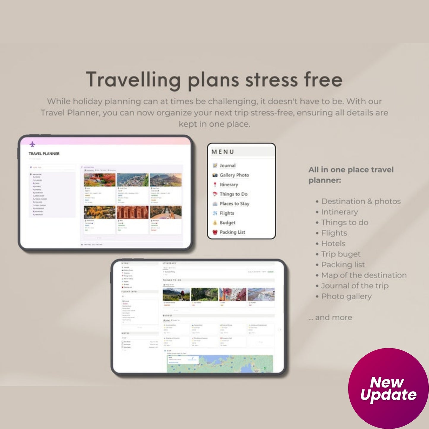 ADHD Notion Planner Template | Digital ADHD Life Planner for Adults | Focus, Self Care & Productivity Dashboard | Editable ADHD Planner for Notion