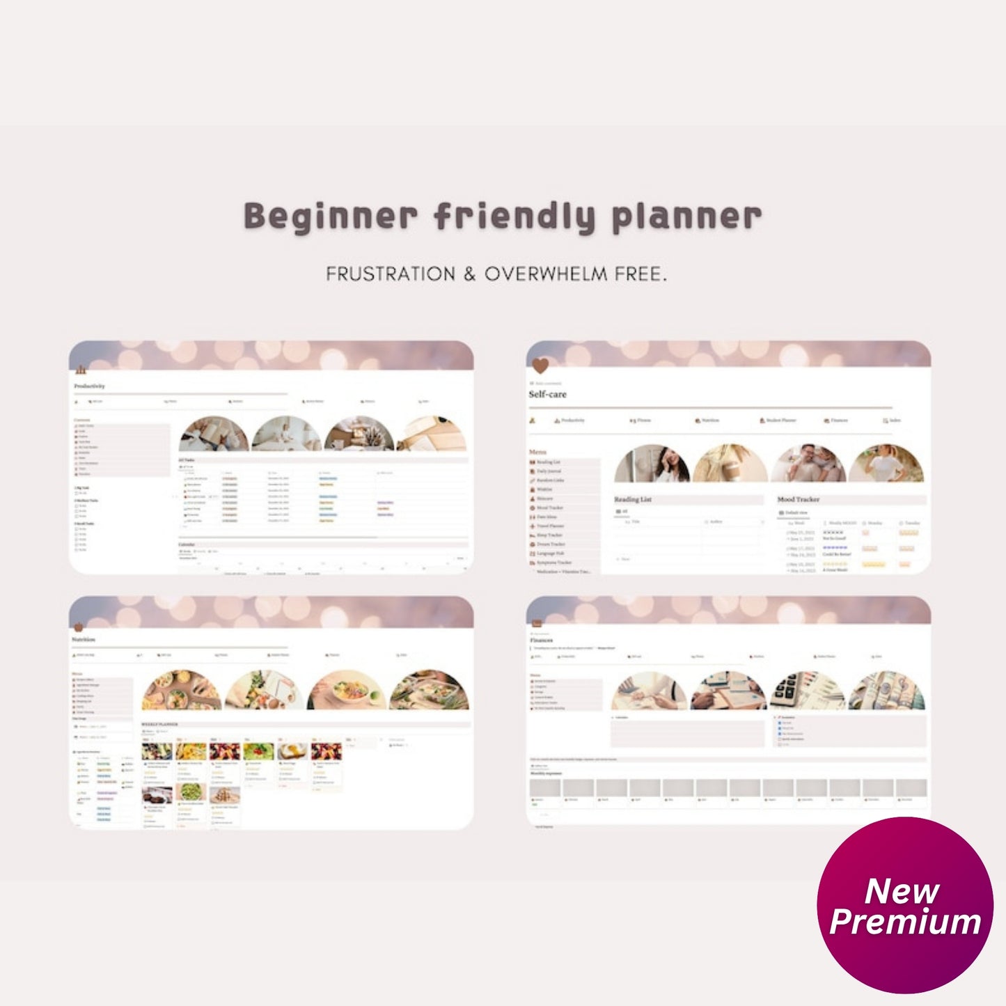 ADHD Notion Template Life Planner – Aesthetic Digital Planner to Improve Focus & Productivity