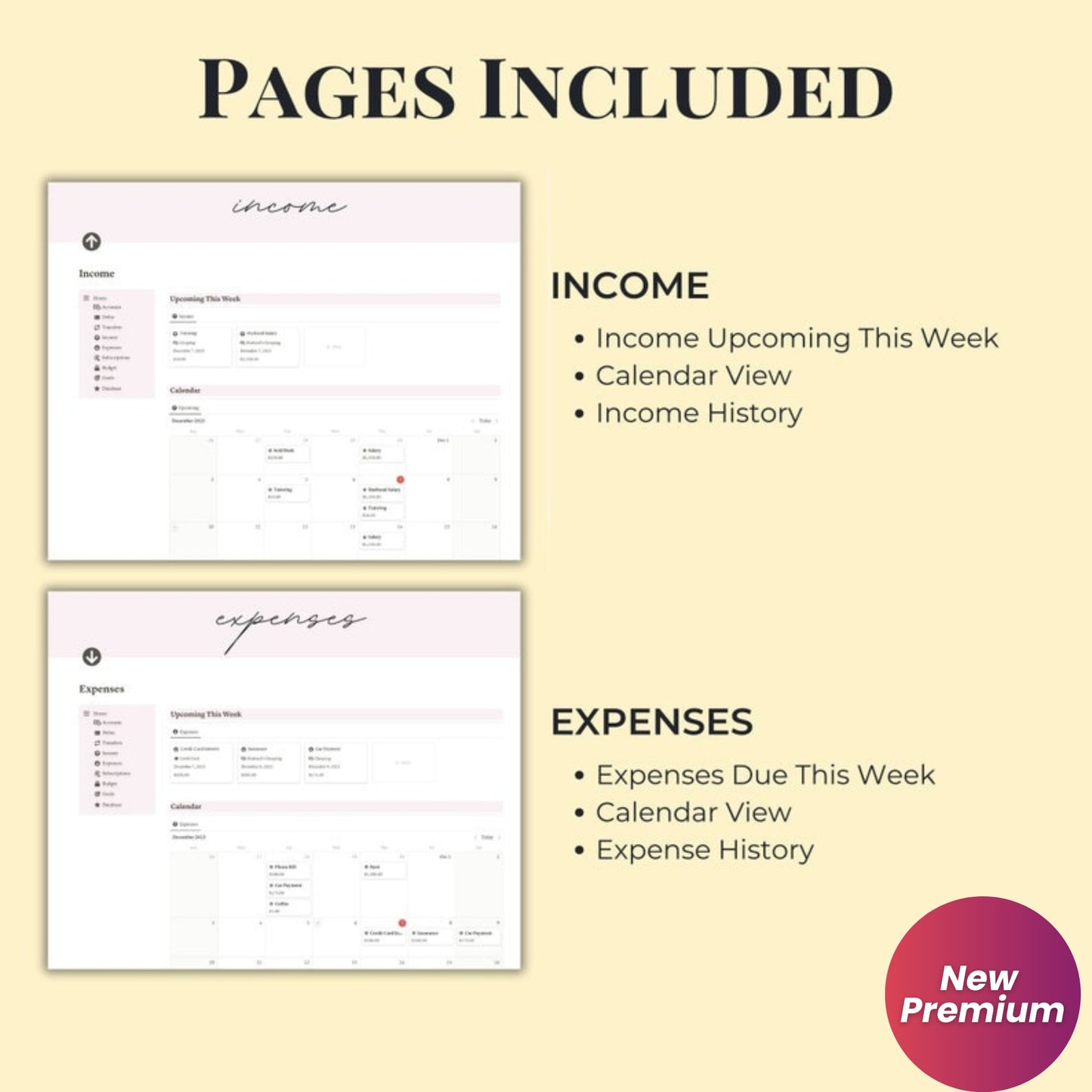Notion Budget Tracker Template | Digital Finance Planner for Personal, Couple & Household Expenses