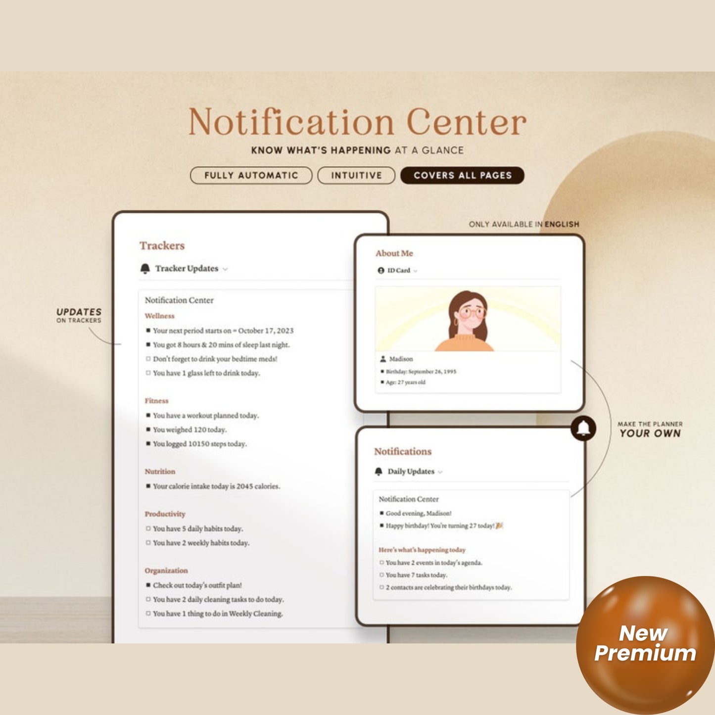 Notion Life Planner Template – All-in-One Dashboard | Minimal Notion Calendar | ADHD-Friendly & Aesthetic Digital Organizer