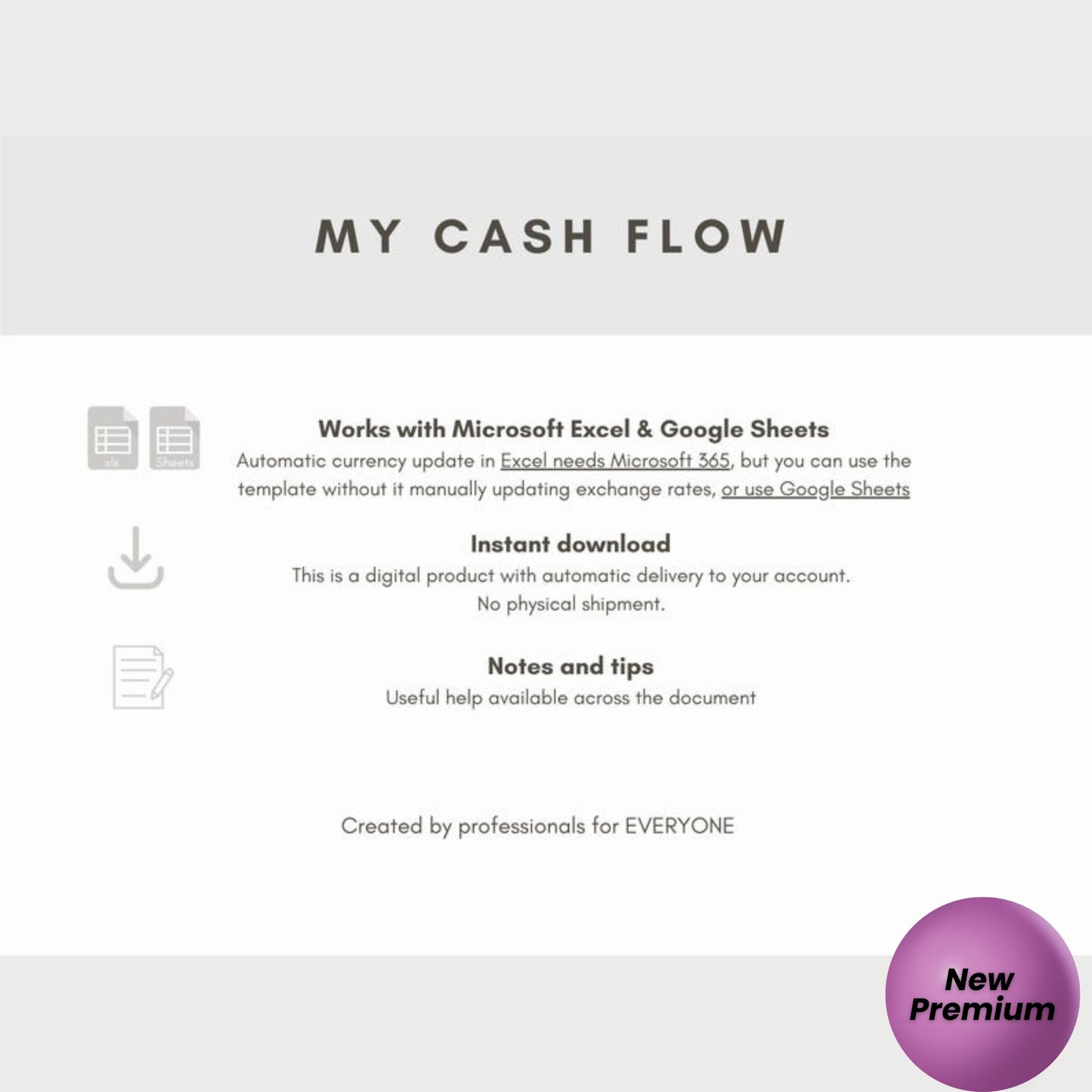 MY CASH FLOW | Excel + Google Sheets | Personal Finance Tracker | Monthly & Annual Budget Spreadsheet