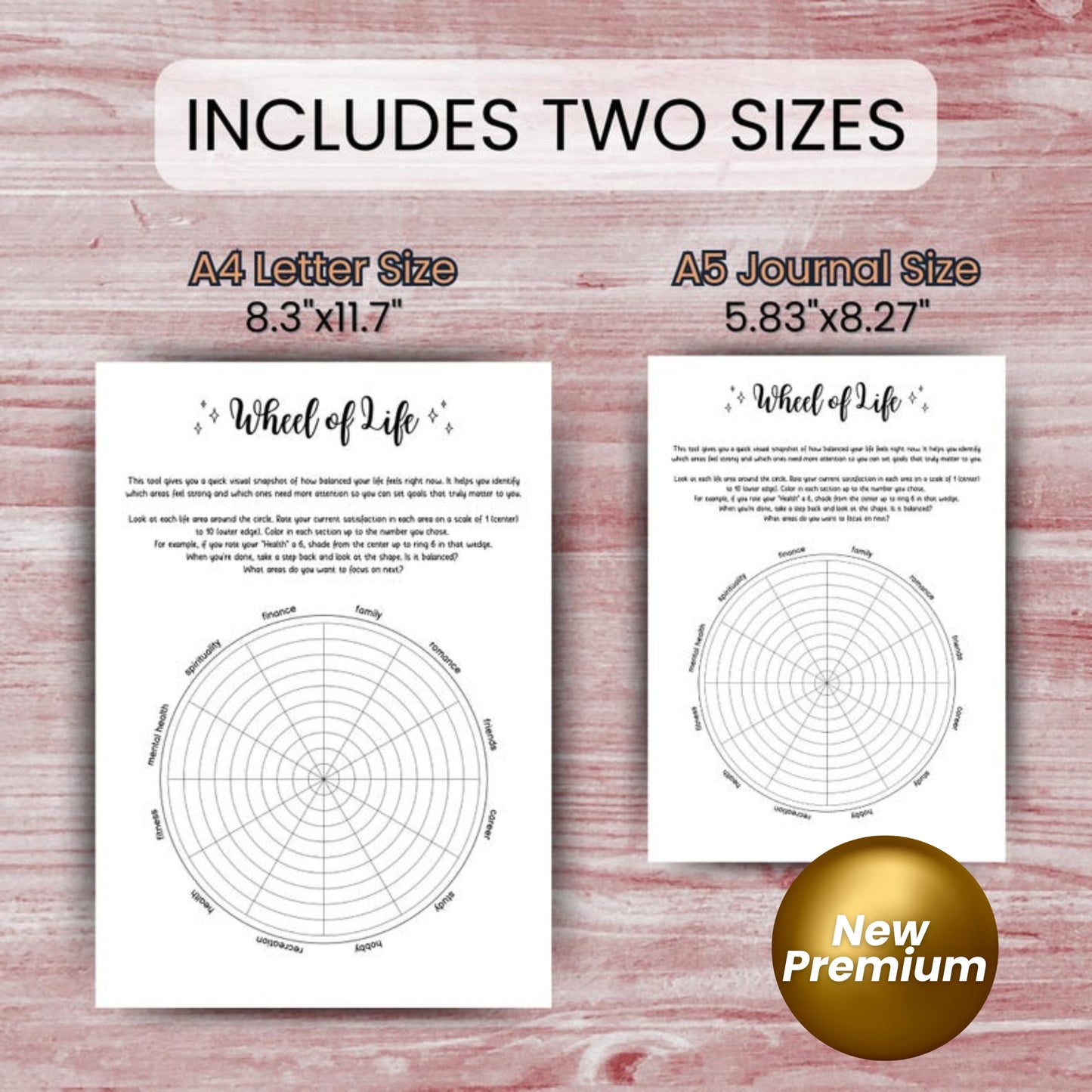 Ultimate ADHD Goal Planner Bundle for Neurodivergent Minds – Printable Vision Board, Wheel of Life, Goal Setting & Progress Tracker