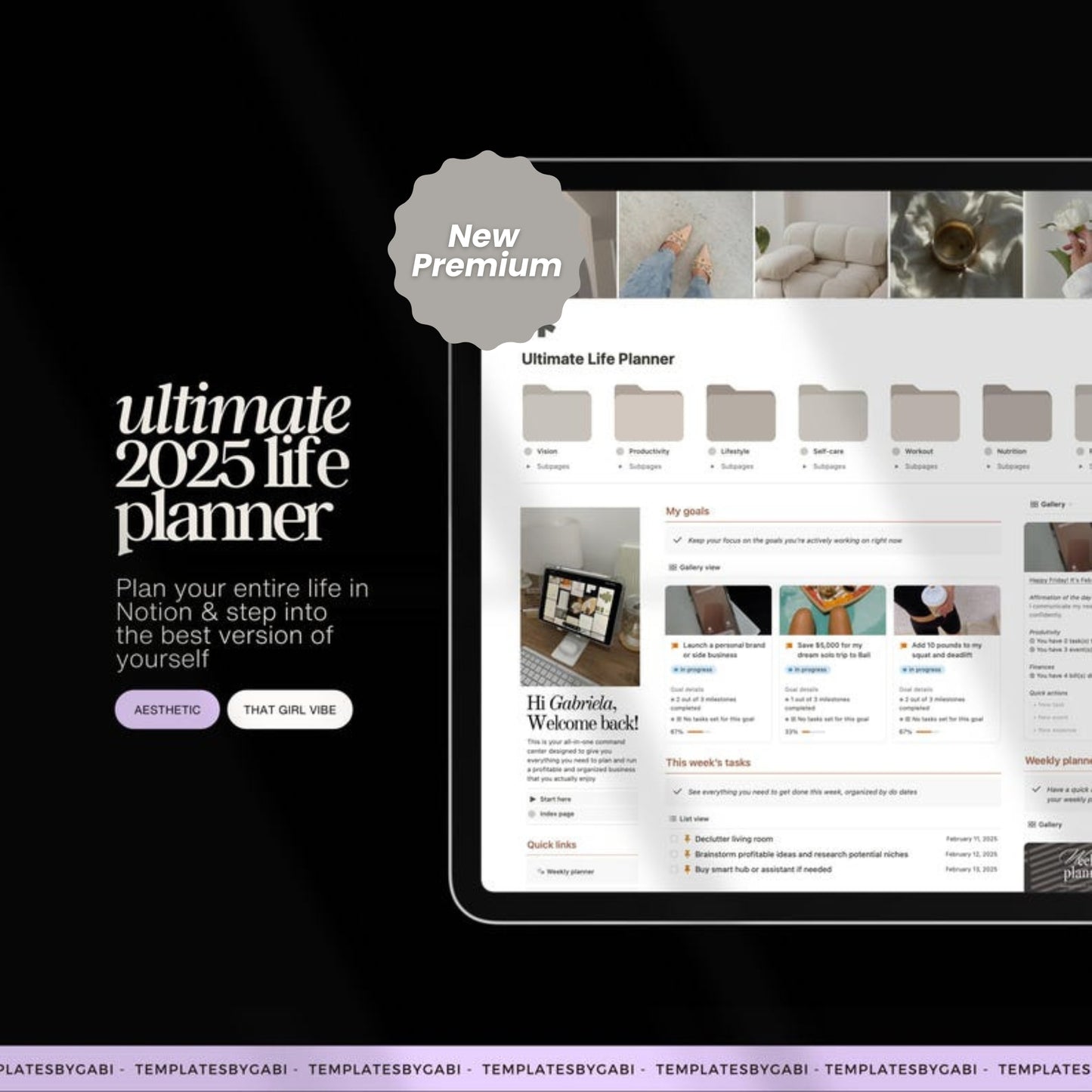 Ultimate Notion Life Planner Template | Aesthetic Second Brain Dashboard | 2025 Digital Life Planner