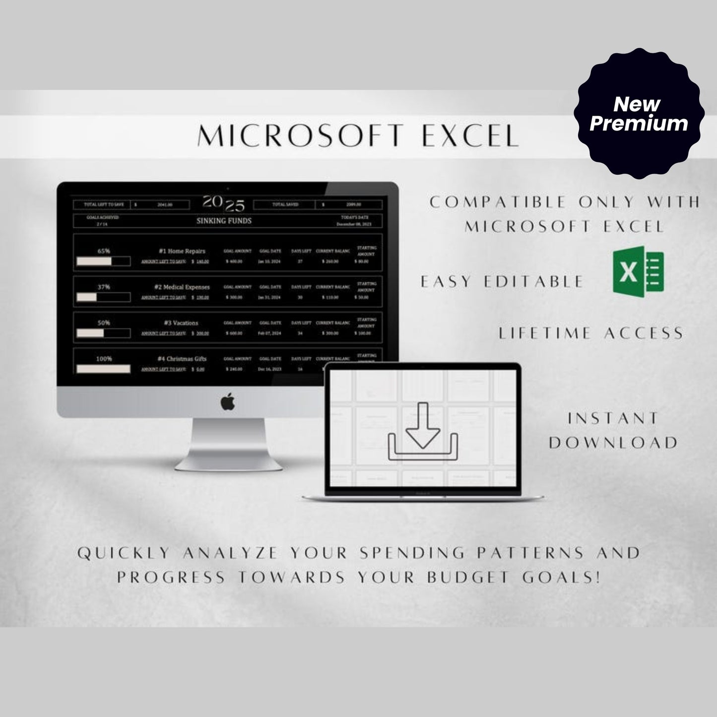 All-in-One Personal Finance Planner | Excel Budget Spreadsheet Bundle | Monthly & Annual Budget Tracker | Digital Financial Dashboard
