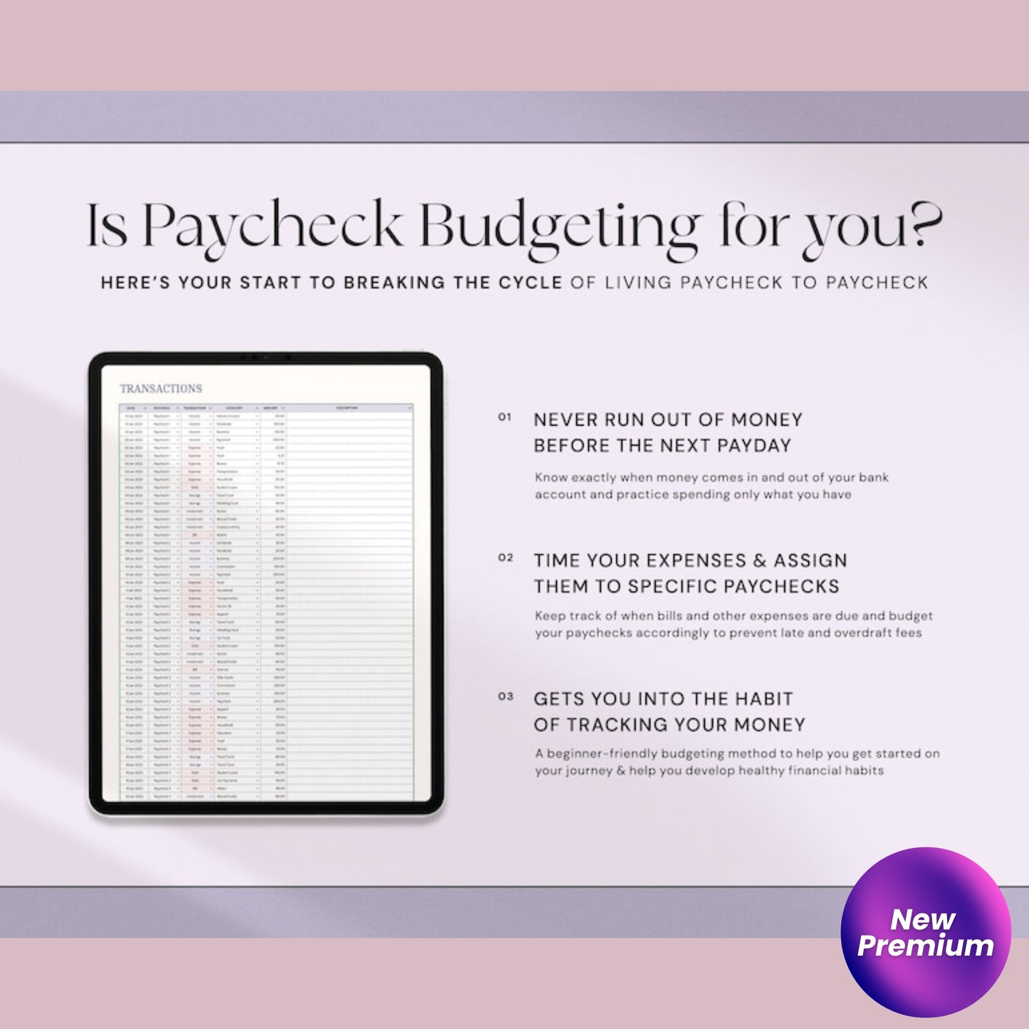 Excel Paycheck Budget Spreadsheet | Google Sheets Budget Template | Weekly & Biweekly Paycheck Planner | Personal Budget Finance Tracker