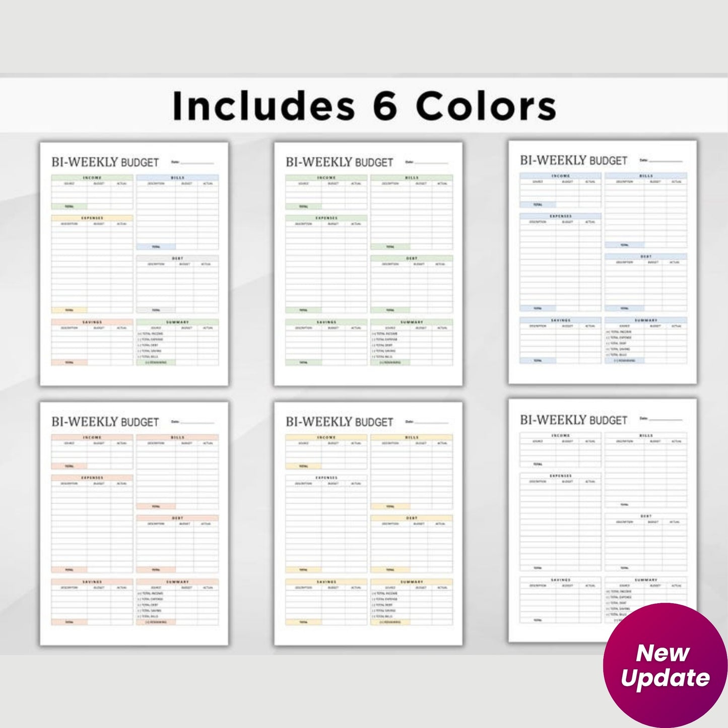 Biweekly Budget Planner | Printable Paycheck Budget Tracker | Budget by Paycheck | Personal Finance Planner