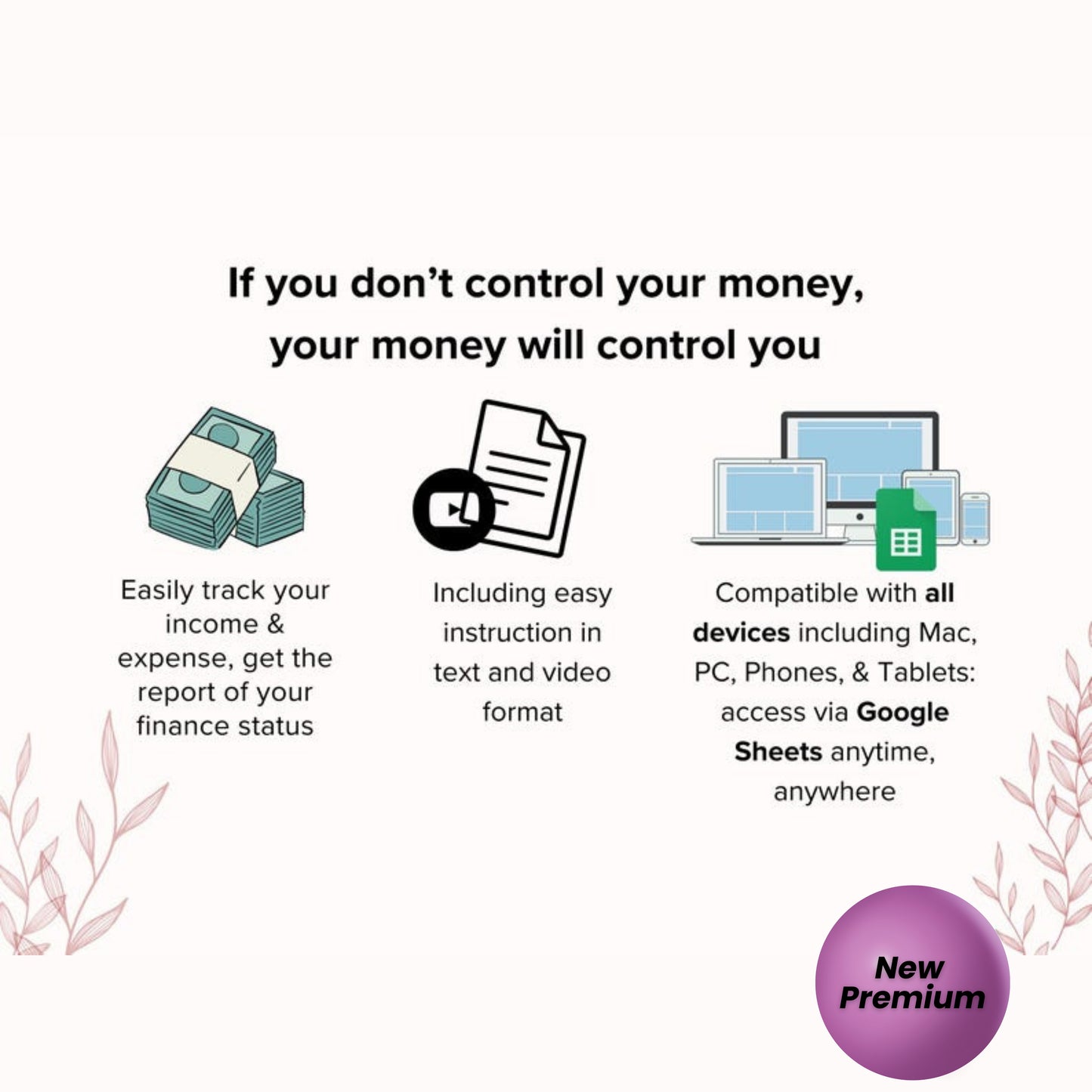 Income and Expense Tracker Google Sheets | Personal Finance Dashboard Spreadsheet | Budget Planner Template