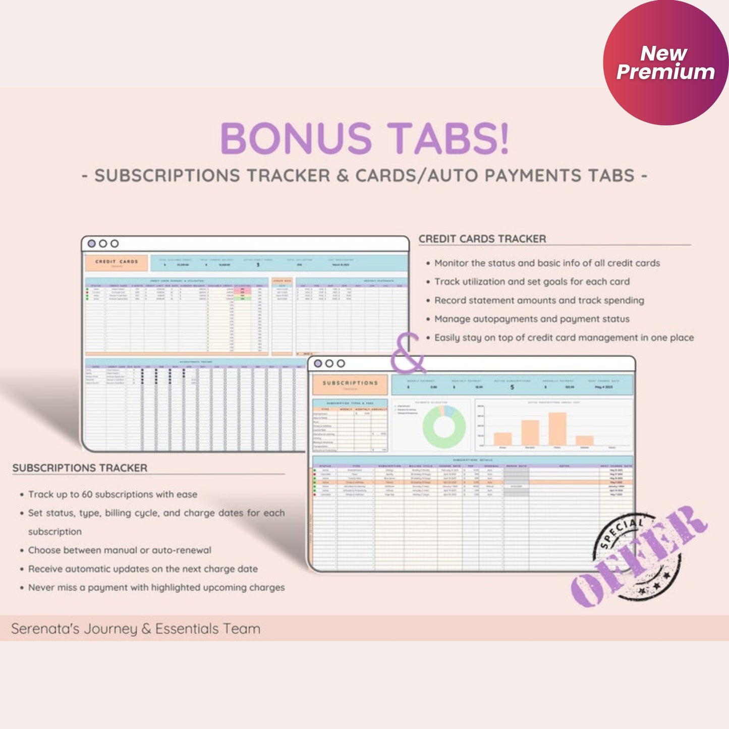 Annual Budget & Monthly Budget Spreadsheet | Google Sheets | Debt Snowball, Credit Tracker, Net Worth Dashboard