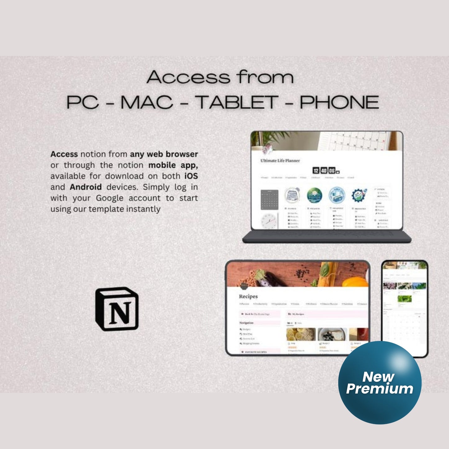 Ultimate Notion Life Planner | All-In-One Aesthetic Notion Template | Light Mode | Student, Wellness, Goals, Finance & More
