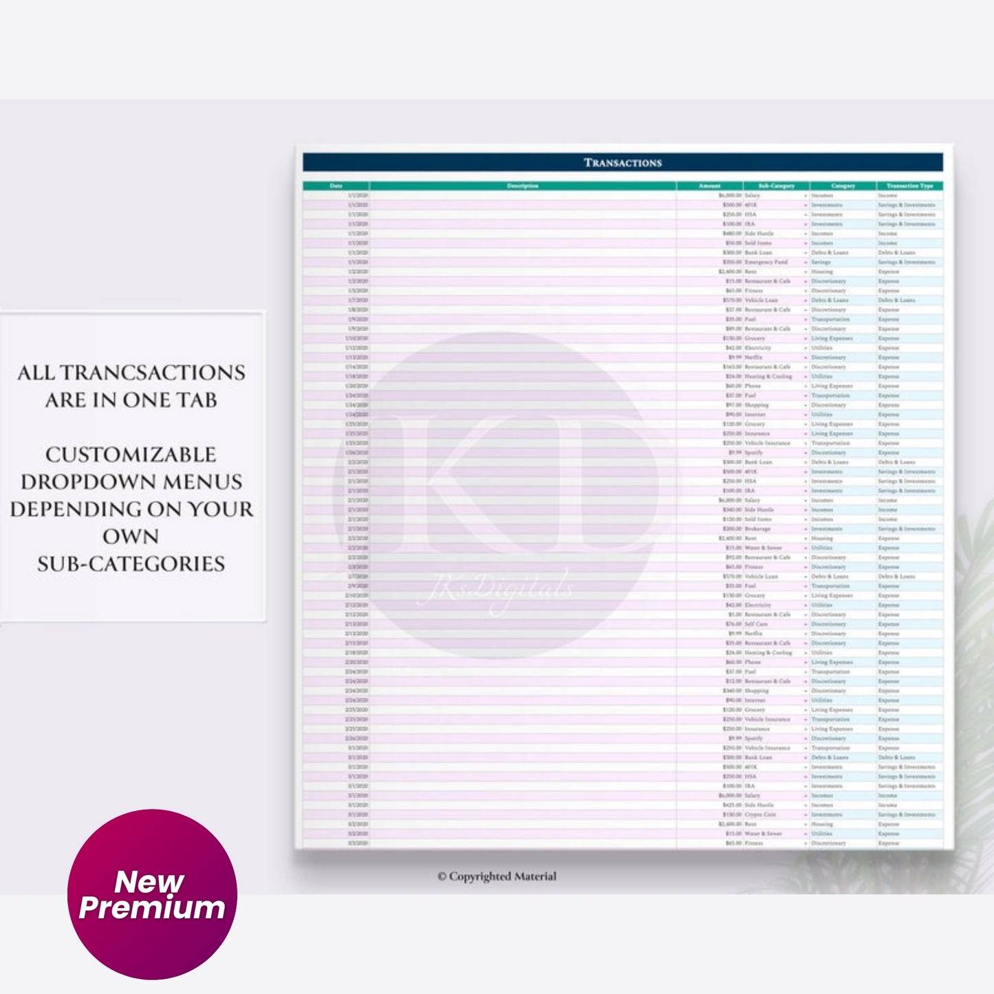 Monthly Budget Spreadsheet Plus | Google Sheets Budget Template | Personal Finance Tracker with Multi-Year Dashboard
