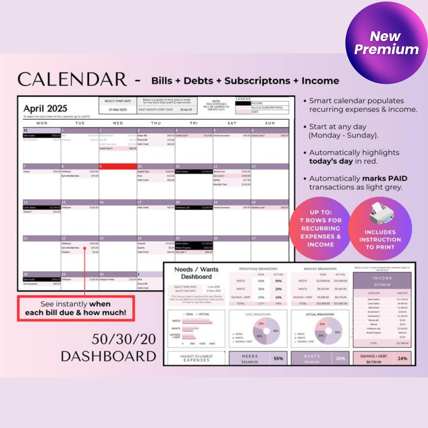 Ultimate Annual Budget Spreadsheet for Google Sheets | Family Budget Planner | Monthly Budget | Bill, Savings & Debt Tracker