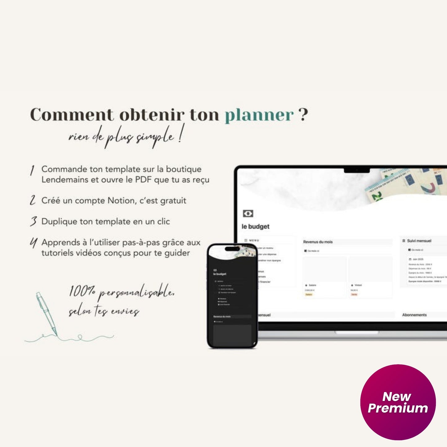 Le Budget – French Notion Budget Template | Track Personal Finances, Income, Expenses & Savings