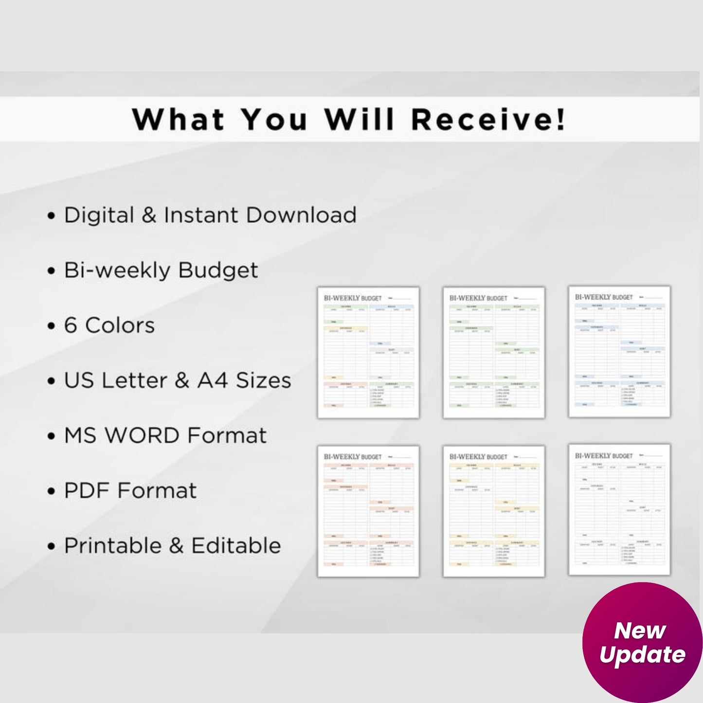 Biweekly Budget Planner | Printable Paycheck Budget Tracker | Budget by Paycheck | Personal Finance Planner