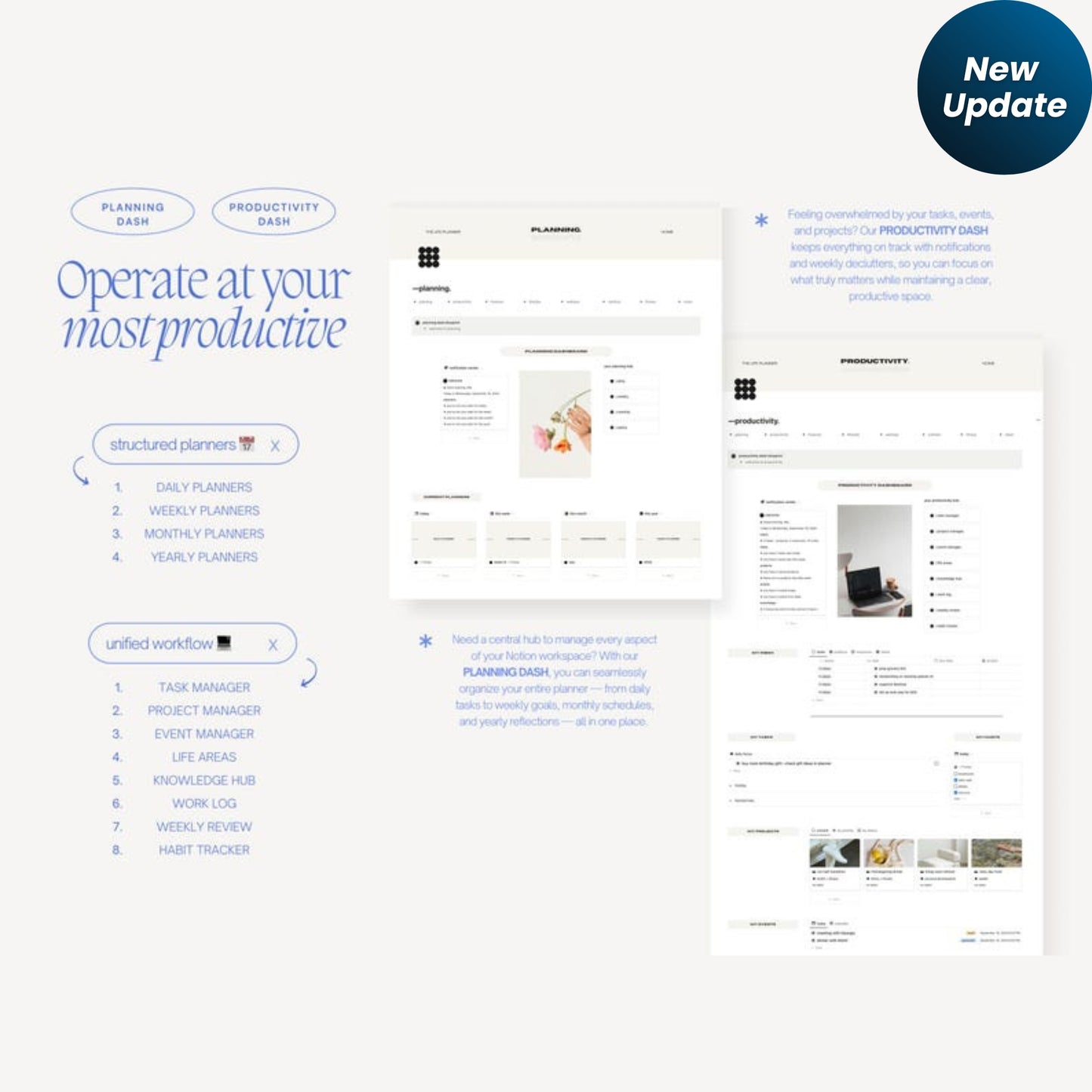 Ultimate Notion Life Planner+ (With Charts) | All-in-One Notion Dashboard | Aesthetic & ADHD-Friendly Digital Planner