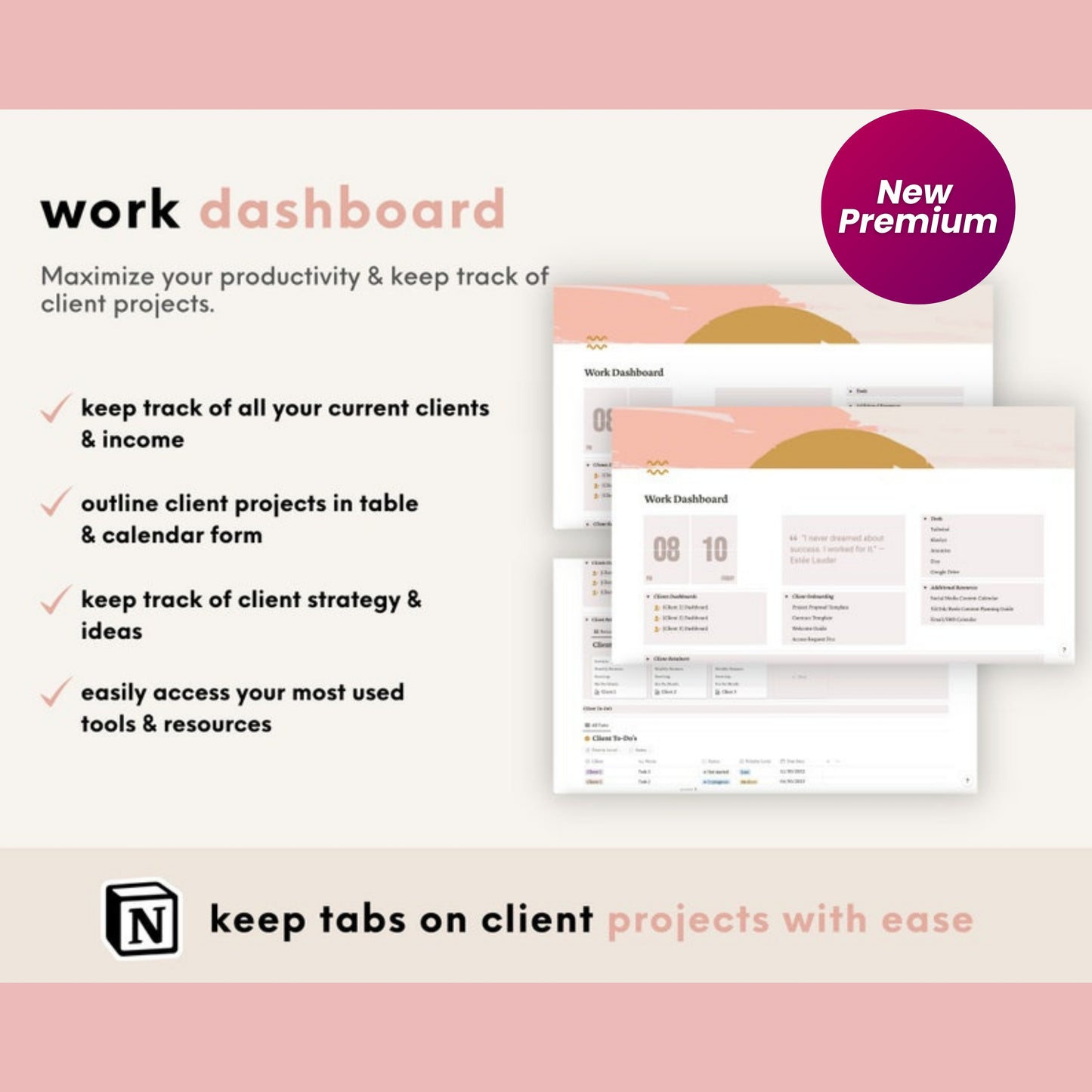 All-in-One Notion Life & Business Planner Template | Solopreneur Dashboard for Freelancers & Small Businesses