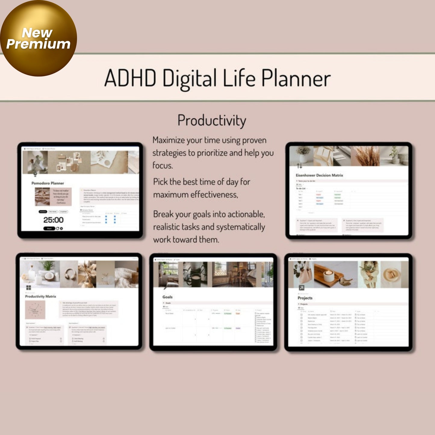 ADHD Digital Life Planner | Notion Template for ADHD Minds | Personal Notion Dashboard