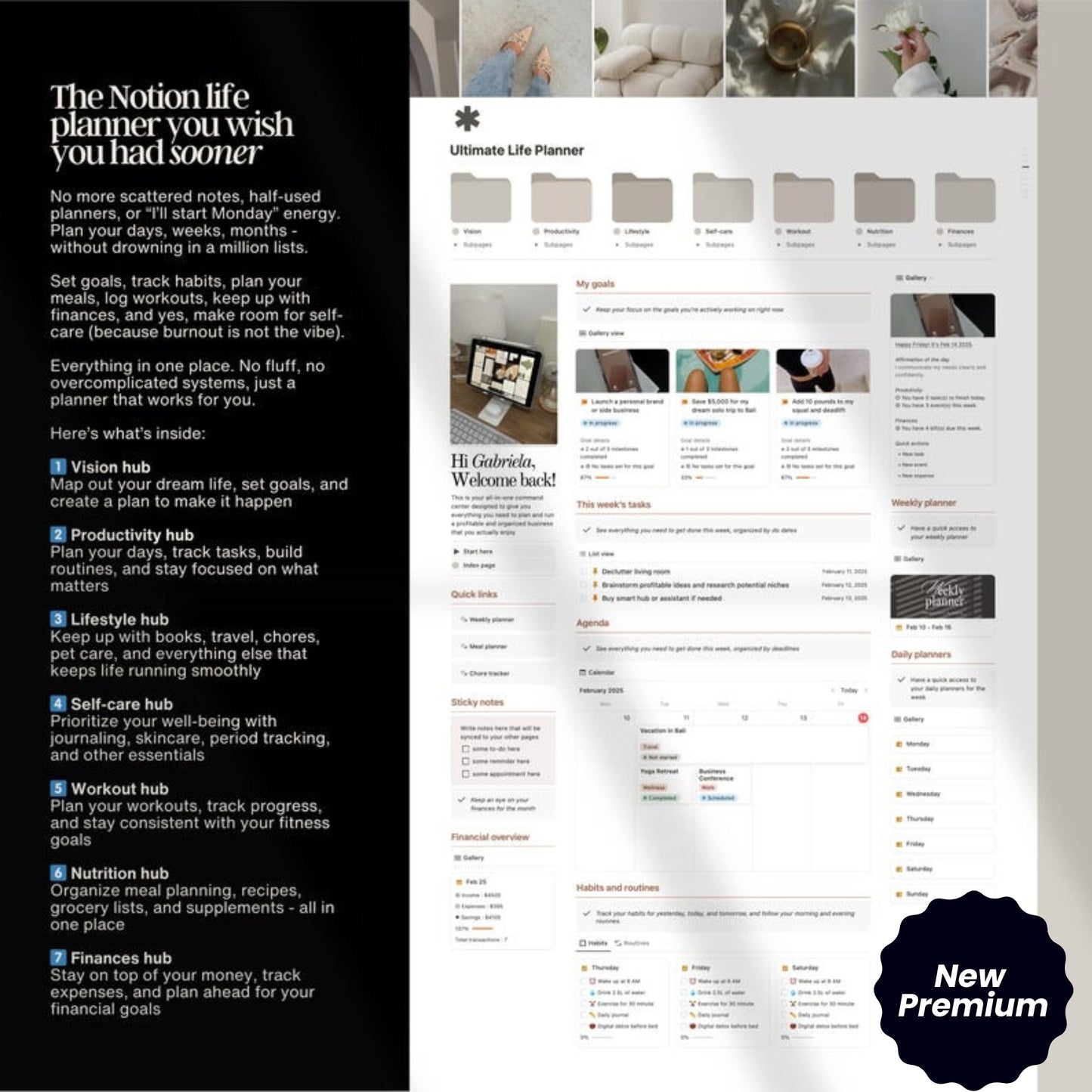 Ultimate Notion Life Planner Template | Aesthetic Second Brain Dashboard | 2025 Digital Life Planner