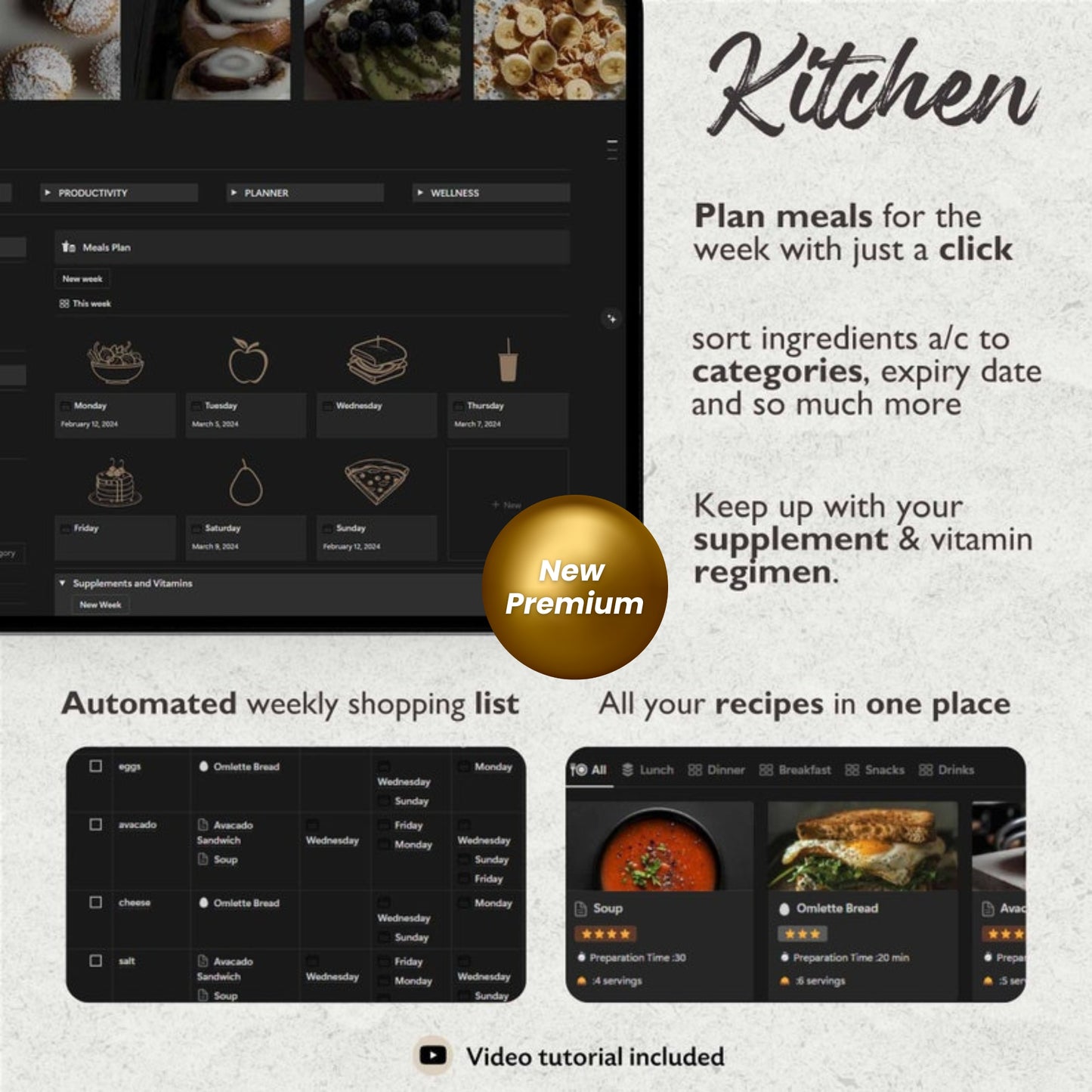 Ultimate Notion Life Planner | Aesthetic All-in-One Notion Dashboard | Dark Mode Digital Template