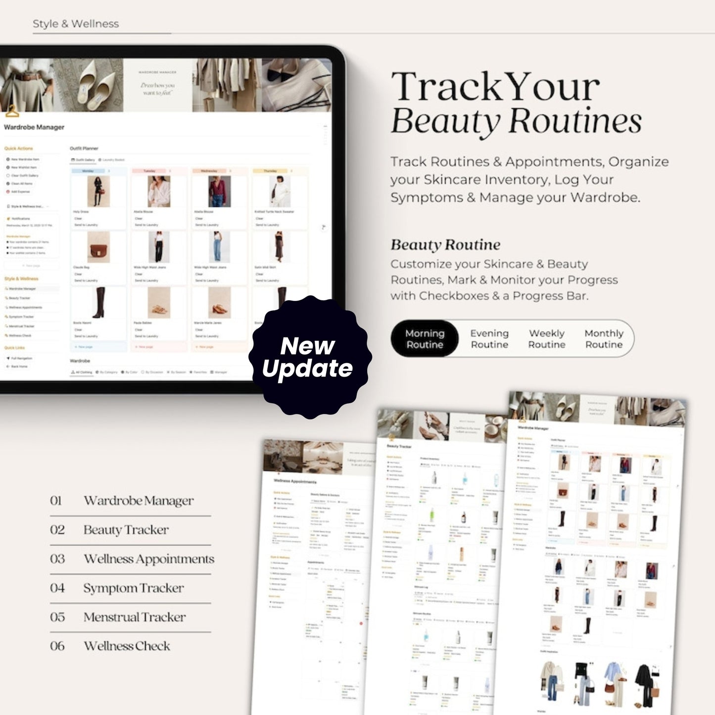 All-In-One Life Planner Notion Template (Undated) | Daily Planner, Goals, Wellness, Mindfulness, Fitness, Nutrition, Finance & More