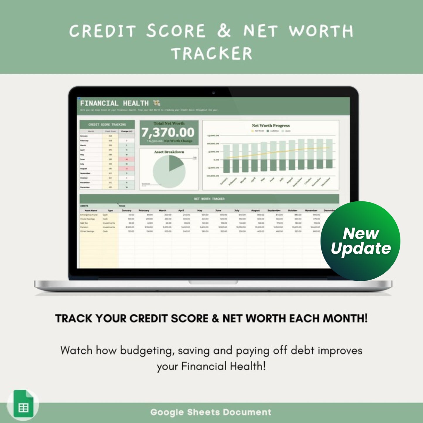Ultimate Budget & Finance Tracker | Google Sheets Budget Spreadsheet | Savings, Debt & Expense Planner