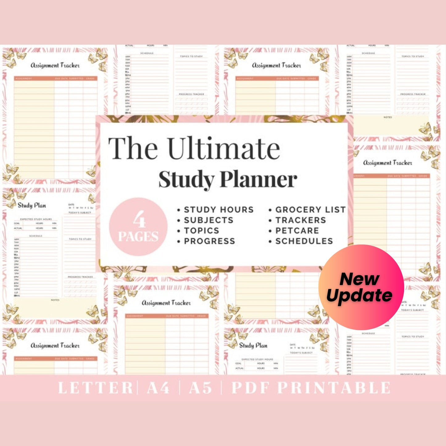 ADHD Planner Bundle | Adult ADHD Life Organizer | Printable Journal Templates in US Letter, A4 & A5