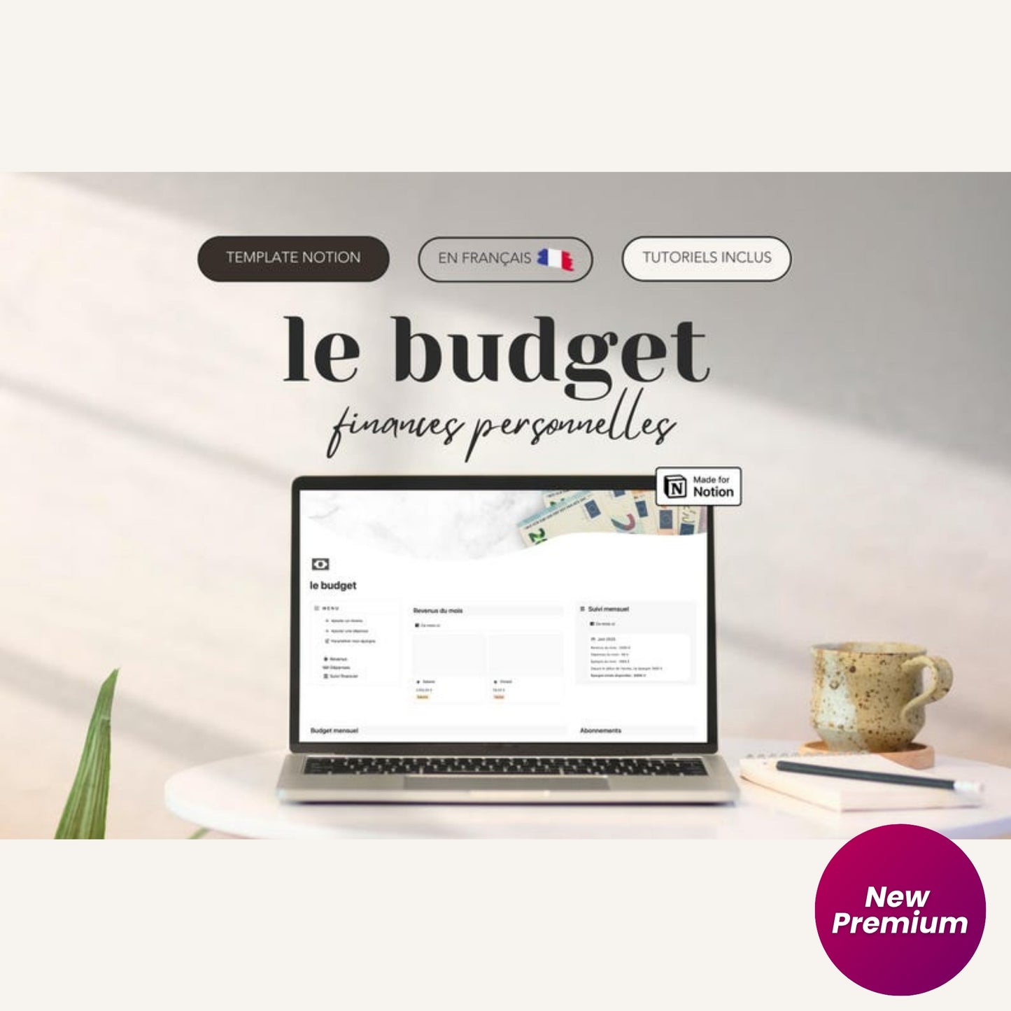 Le Budget – French Notion Budget Template | Track Personal Finances, Income, Expenses & Savings