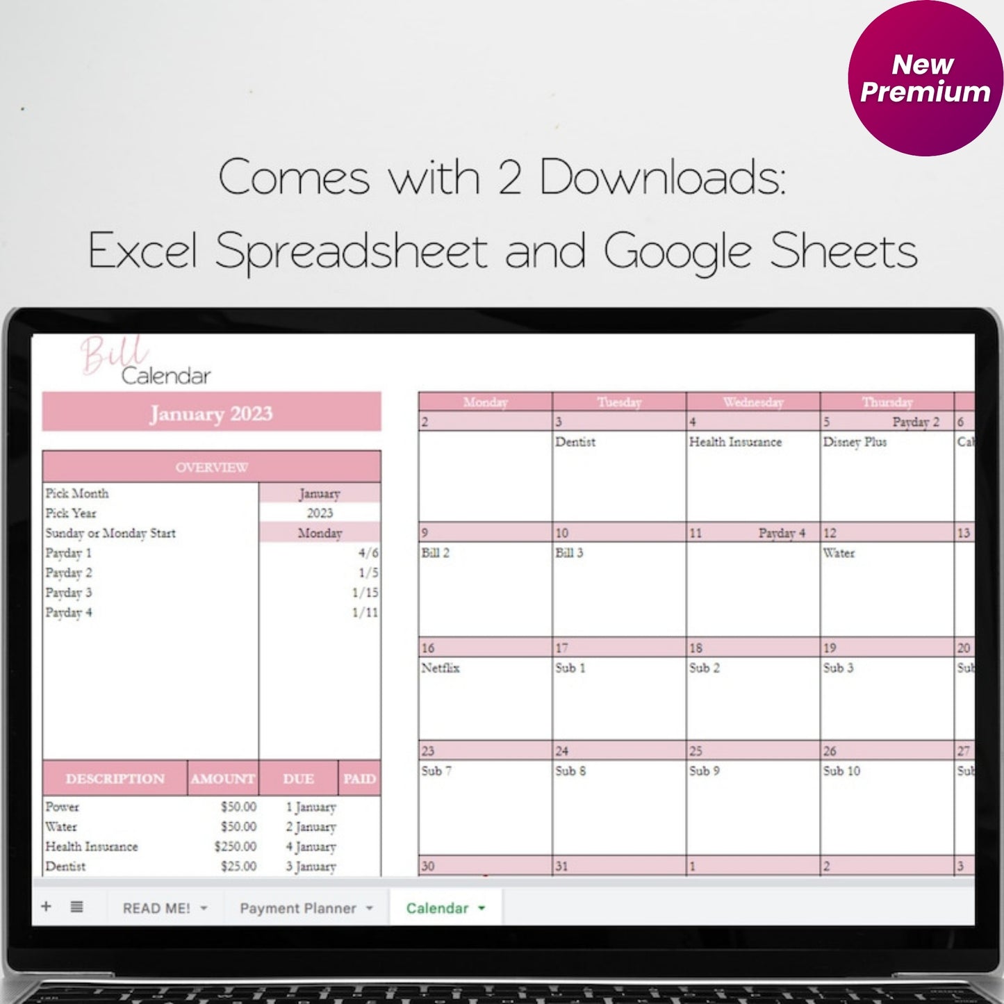 Ultimate Budget Planner | Financial Planner Excel & Google Sheets | Monthly Budget Spreadsheet | Sinking Funds, Debt, Bills & Savings Tracker