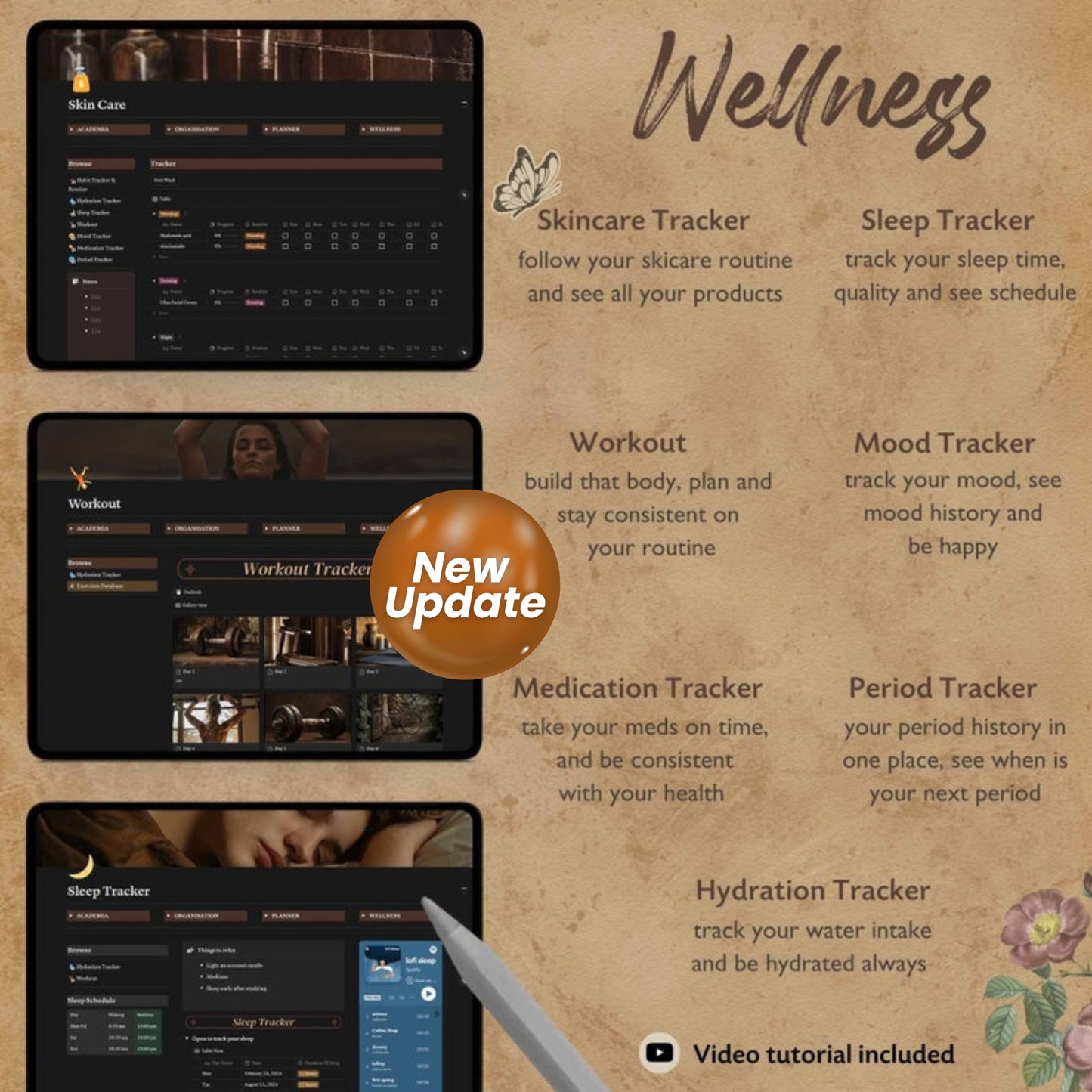 Ultimate Notion Life Planner | Vintage Aesthetic Notion Dashboard | All-in-One Notion Template