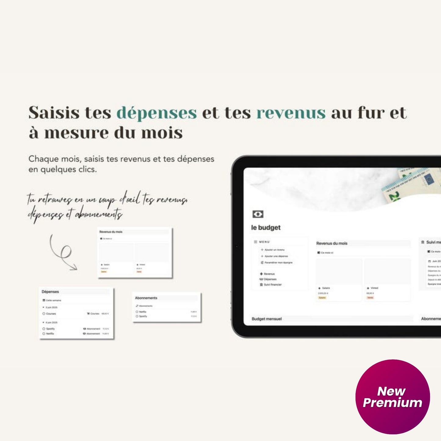 Le Budget – French Notion Budget Template | Track Personal Finances, Income, Expenses & Savings