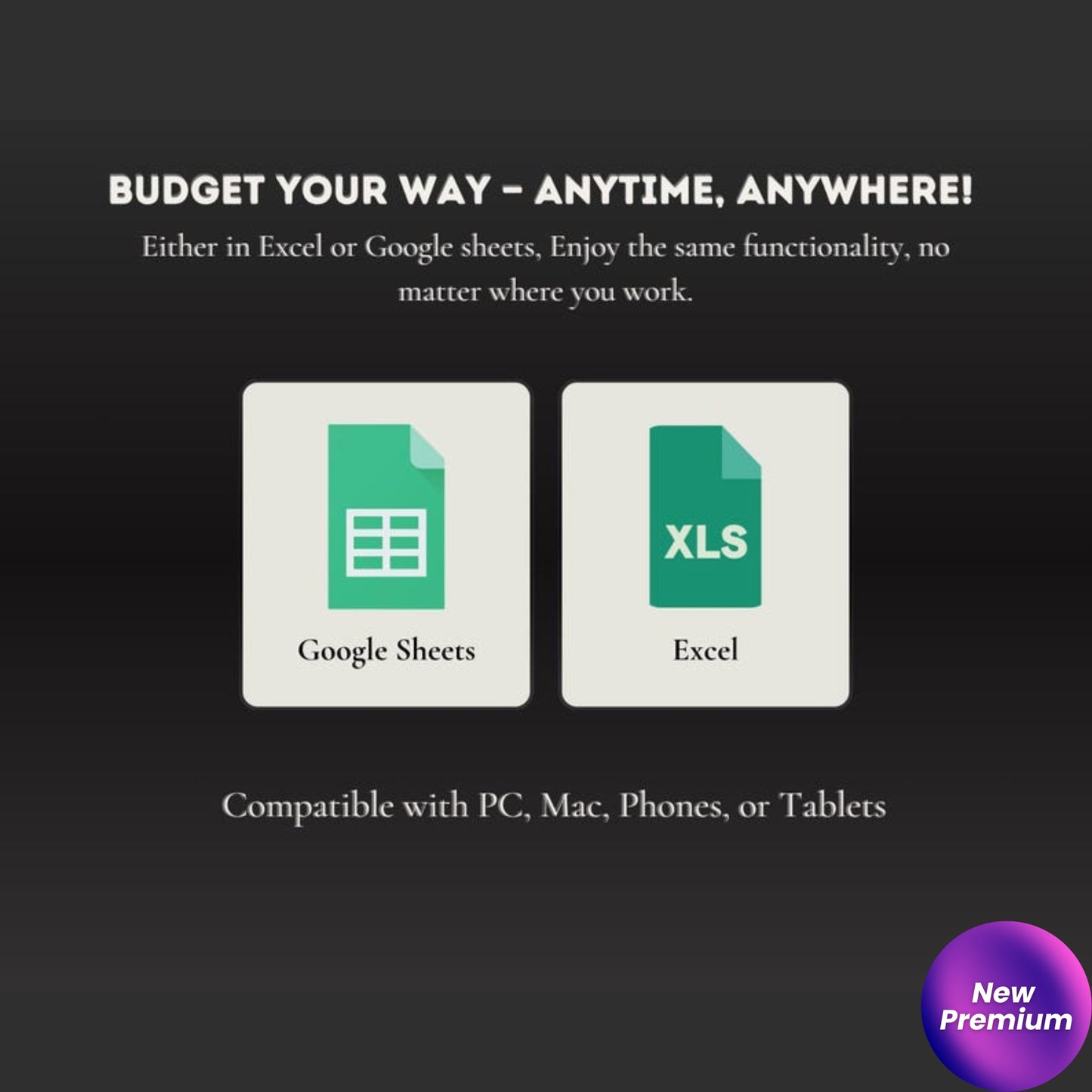 Simple Budget Planner Spreadsheet | Income & Expense Tracker | Google Sheets & Excel | Dashboard, Savings & Debt Tracker
