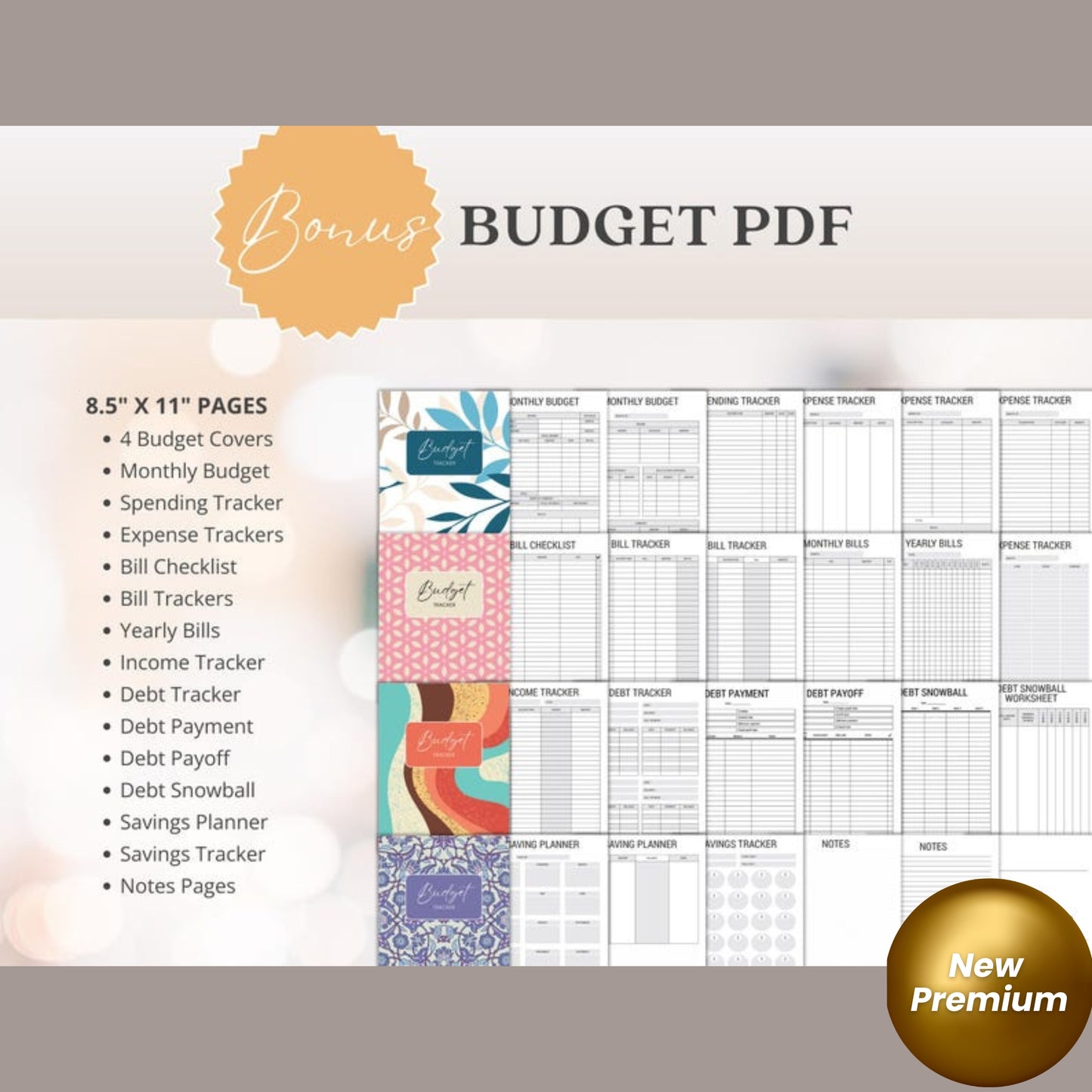 Simple Budget Spreadsheet – Google Sheets Monthly Budget Planner with Income, Debt & Expense Tracker | ADHD-Friendly Budgeting Tool with Guide