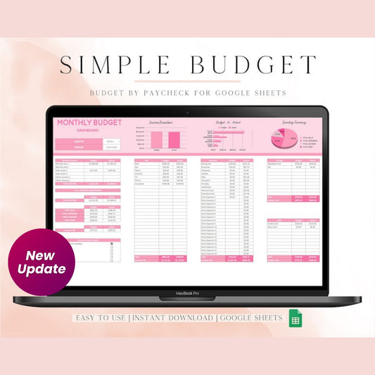 Budget by Paycheck Spreadsheet – Monthly Paycheck Budget Planner | Google Sheets Financial Template | Digital Download