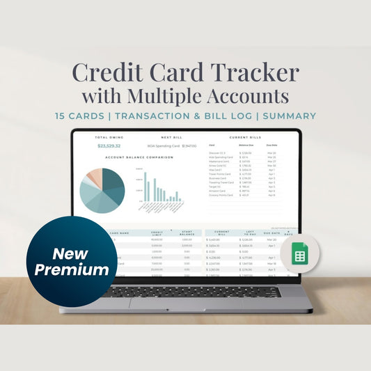 Credit Card Tracker Log Template | Personal Finance Spreadsheet | Google Sheets & Excel Credit Card Payoff Planner