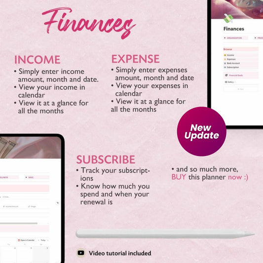 2025 Notion Life Planner – Pink All-in-One Notion Template | Girl Aesthetic Dashboard | Ultimate Digital Notion Planner