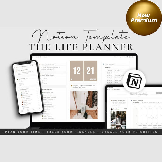 Minimal Aesthetic Notion Planner | Budget Tracker, ADHD Habit Tracker, Cute Notion Dashboard | Personal Finance, Meal & Life Organizer