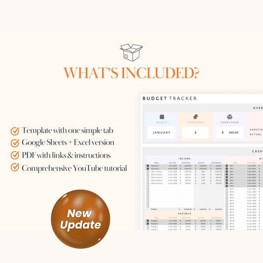 Budget Planner Google Sheets | Personal Finance Tracker | Excel Expense Spreadsheet | Student Monthly Budget Template
