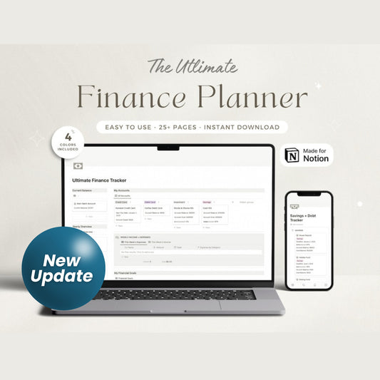 Notion Finance Template | Monthly Budget & Paycheck Planner | Minimal Notion Dashboard