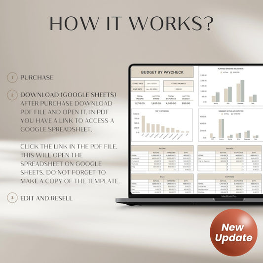PLR Digital Monthly Budget Spreadsheet Bundle | Budget Planner Excel & Google Sheets Templates | Debt Payoff, Income Tracker, Financial Organizer